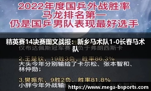 精英赛14决赛图文战报：新乡马术队1-0长春马术队